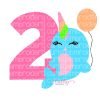 2nd Birthday Narwhal SVG Cutting File 2nd Birthday Narwhal SVG Cutting File