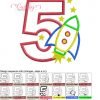 5 Rocket Ship Applique MAP