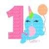 First Brithday Narwhal SVG Cutting File