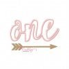 One 1 Script Arrow Applique Design