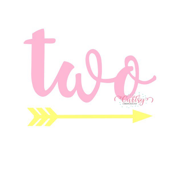 Two Arrow SVG Birthday Design - Curtsy Embroidery