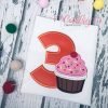3 Cupcake Applique Photograph 1