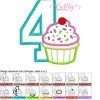4 Cupcake Applique MAP