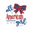 4th of July All American Girl Embroidery Design 4th of July All American Girl Embroidery Design