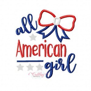 All American Girl Applique Design
