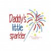 4th of July Daddys Little Sparkler Embroidery Design 4th of July Daddys Little Sparkler Embroidery Design