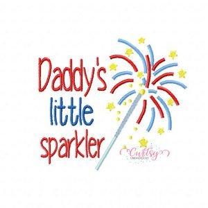 Daddy's Little Sparkler Embroidery