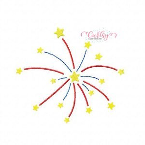 4th of July Firework Embroidery