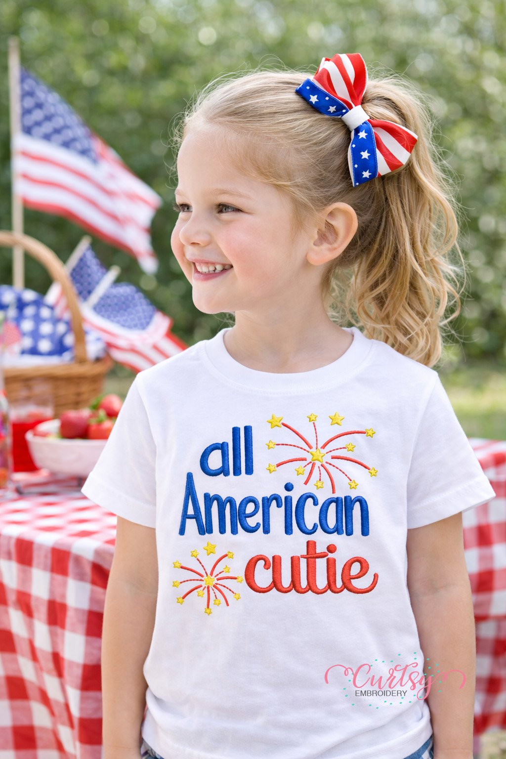 All American Cutie Embroidery Design _ Logo 2