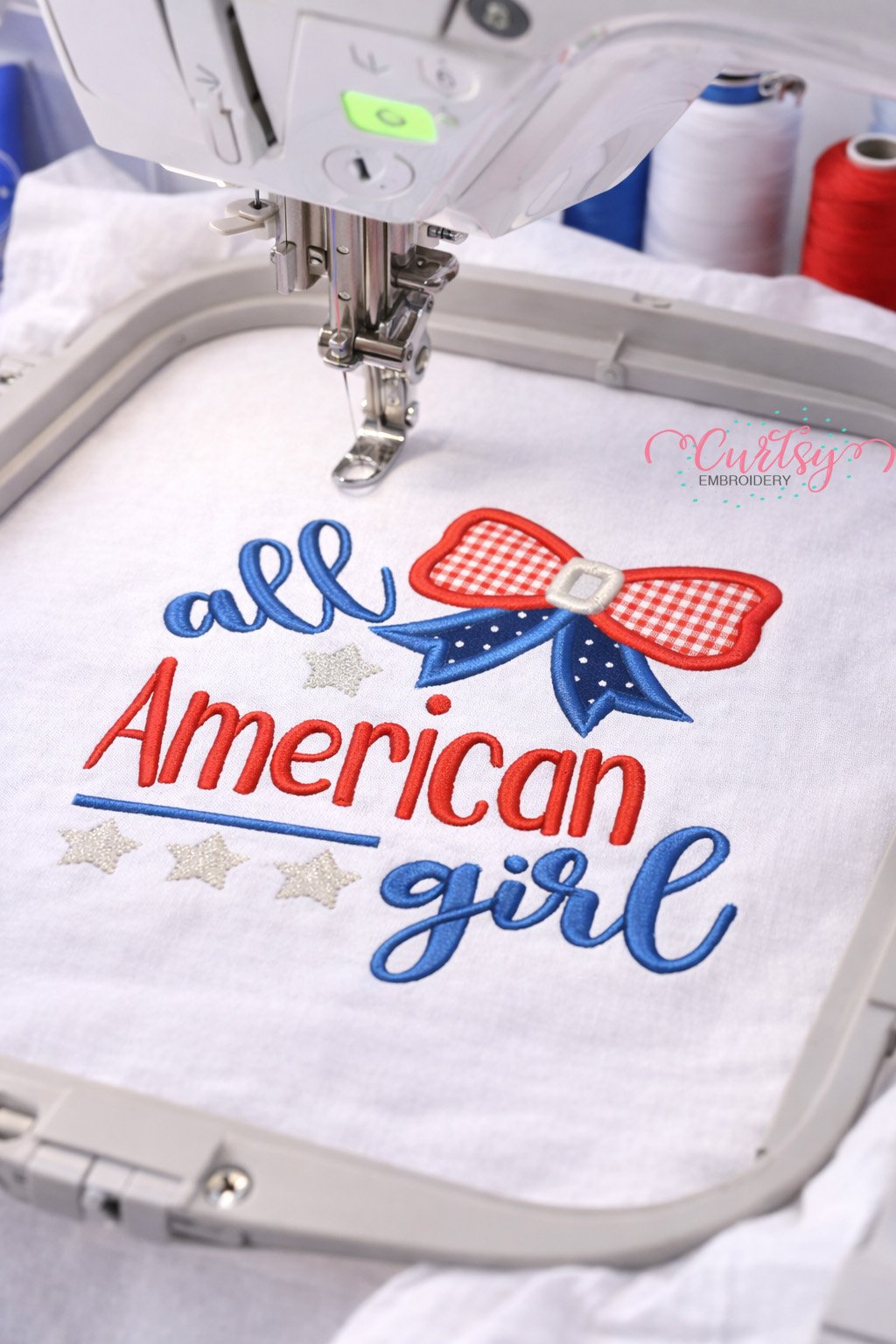 All American Girl Applique Design _ Logo 3