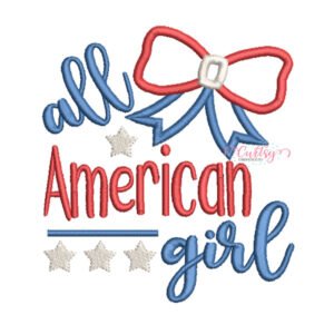 All American Girl Applique Design