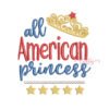 All American Princess Embroidery Design _ Website