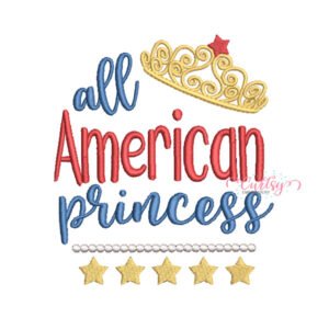 All American Princess Embroidery