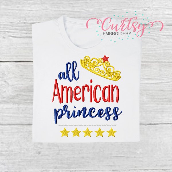 All American Princess Embroidery Picture 1