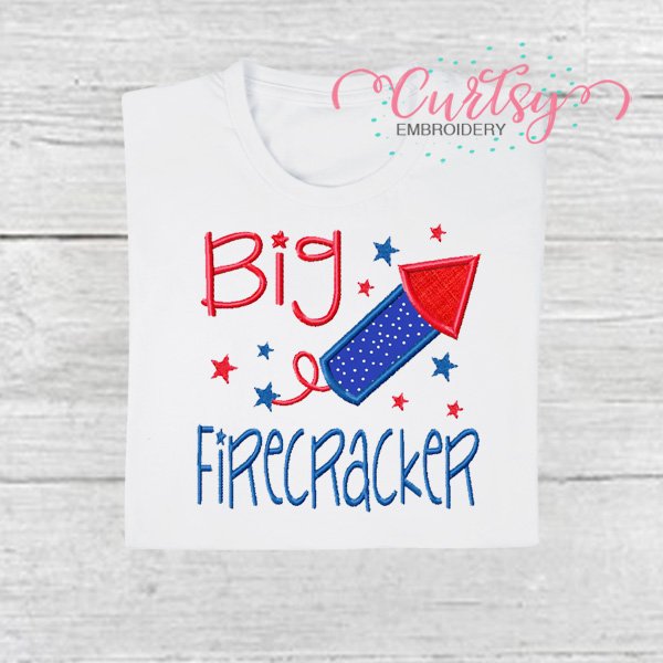 Big Firecracker Applique Picture 1 Big Firecracker Applique Picture 1