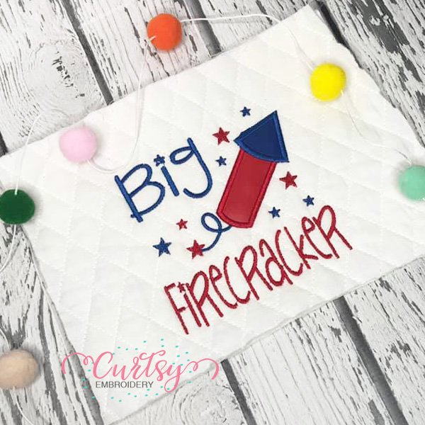 Big Firecracker Applique Picture 2 Big Firecracker Applique Picture 2