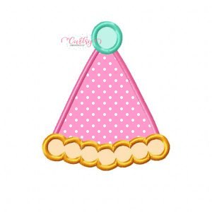 Birthday Party Hat Applique Design
