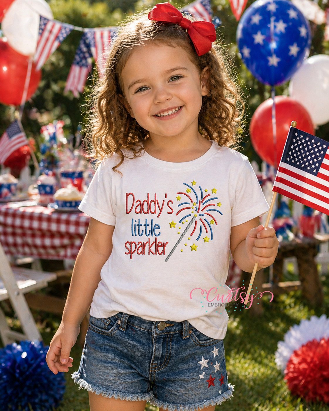 Daddys Little Spark;er Embroidery Design _ Logo 2