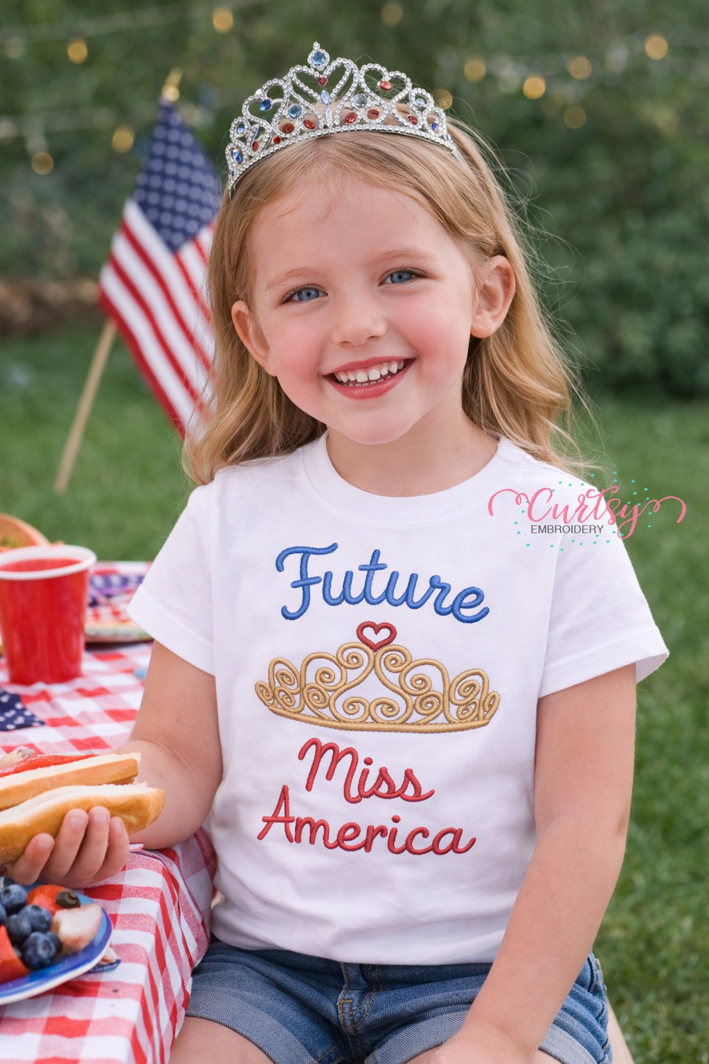 Future Miss America Embroidery Design _ Logo 1