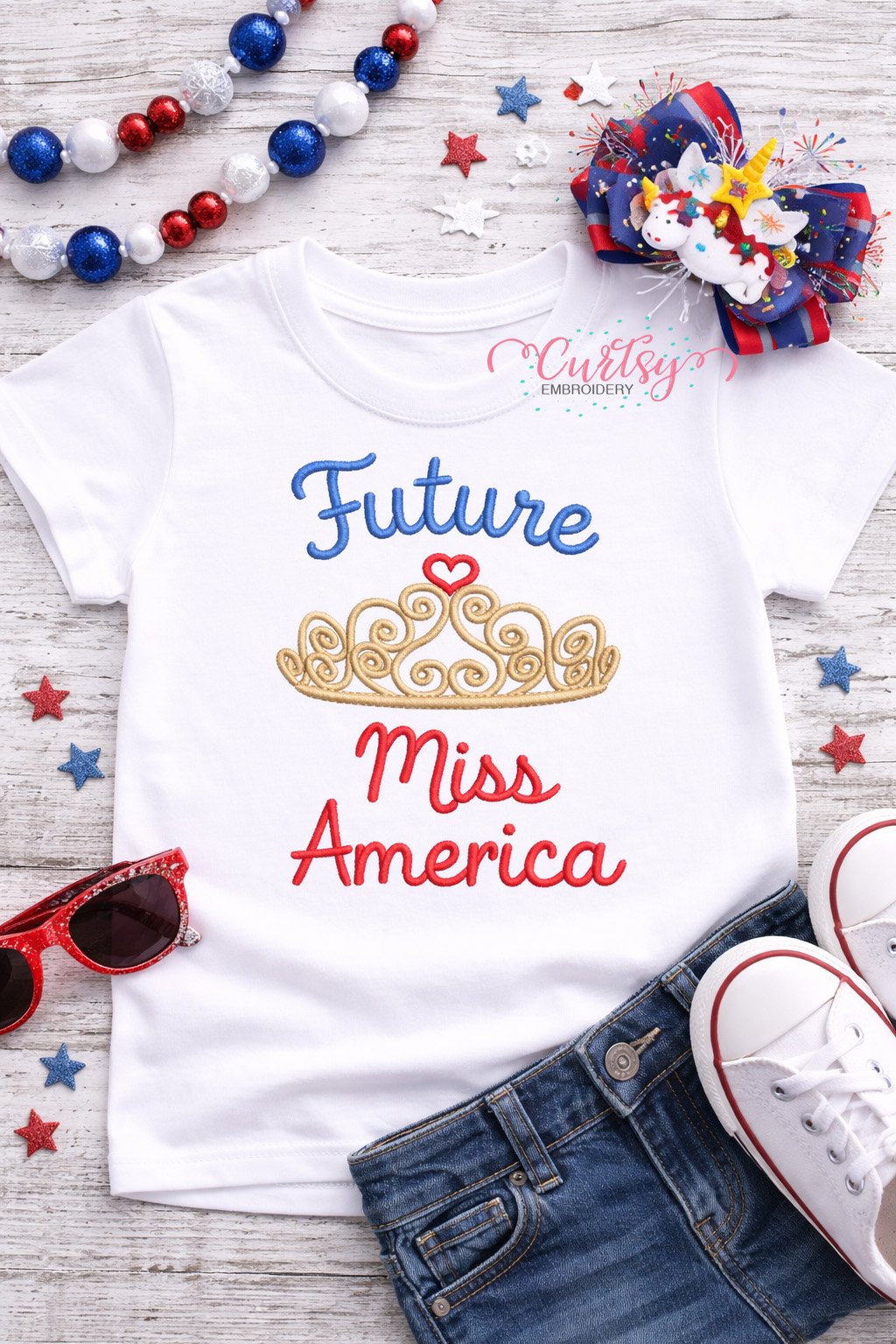 Future Miss America Embroidery Design _ Logo 2