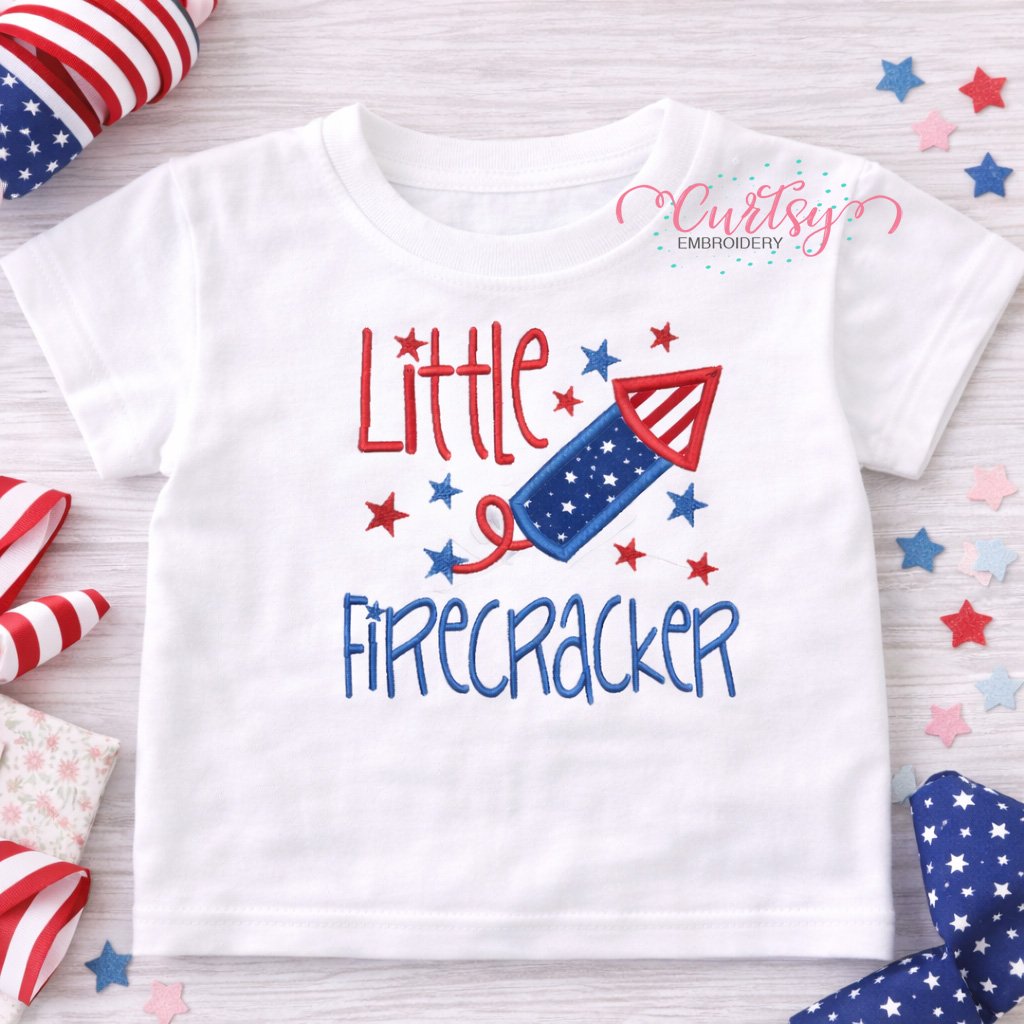 Little Firecracker Applique Design _ Logo 1