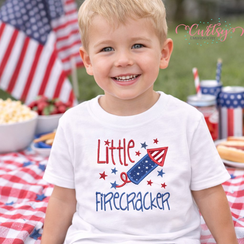 Little Firecracker Applique Design _ Logo 2