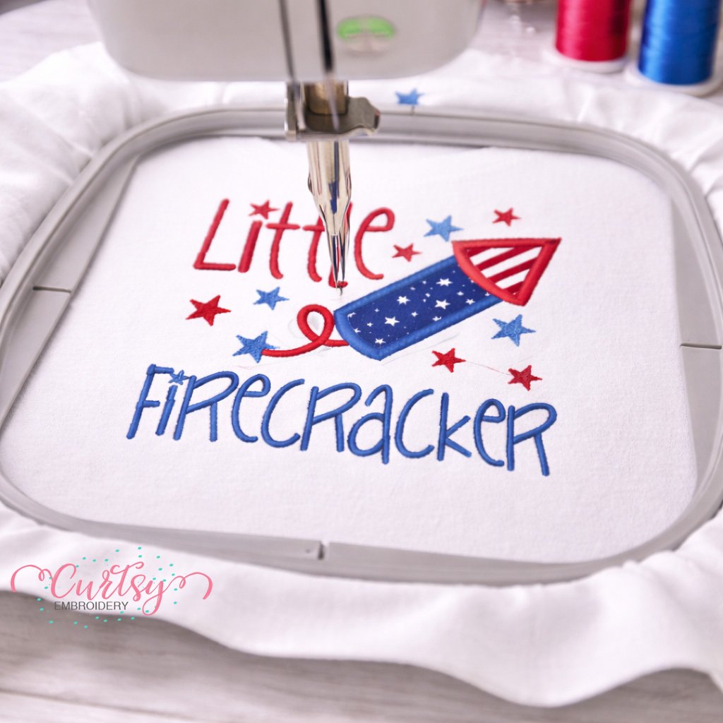 Little Firecracker Applique Design _ Logo 3