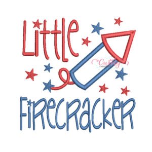 Little Firecracker Embroidery Applique