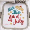 Little Miss 4th of July Embroidery Design _ Logo 3 Little Miss 4th of July Embroidery Design _ Logo 3