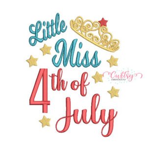 Little Miss 4th of July Embroidery