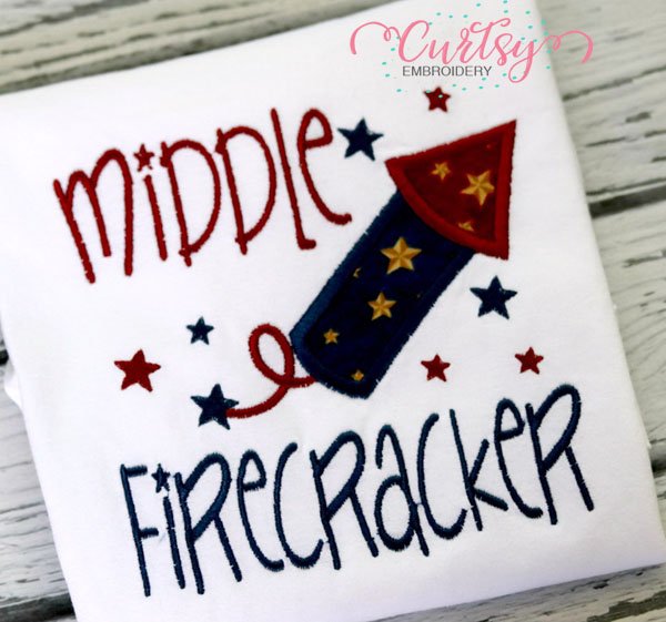 Middle Firecracker Applique Picture 2