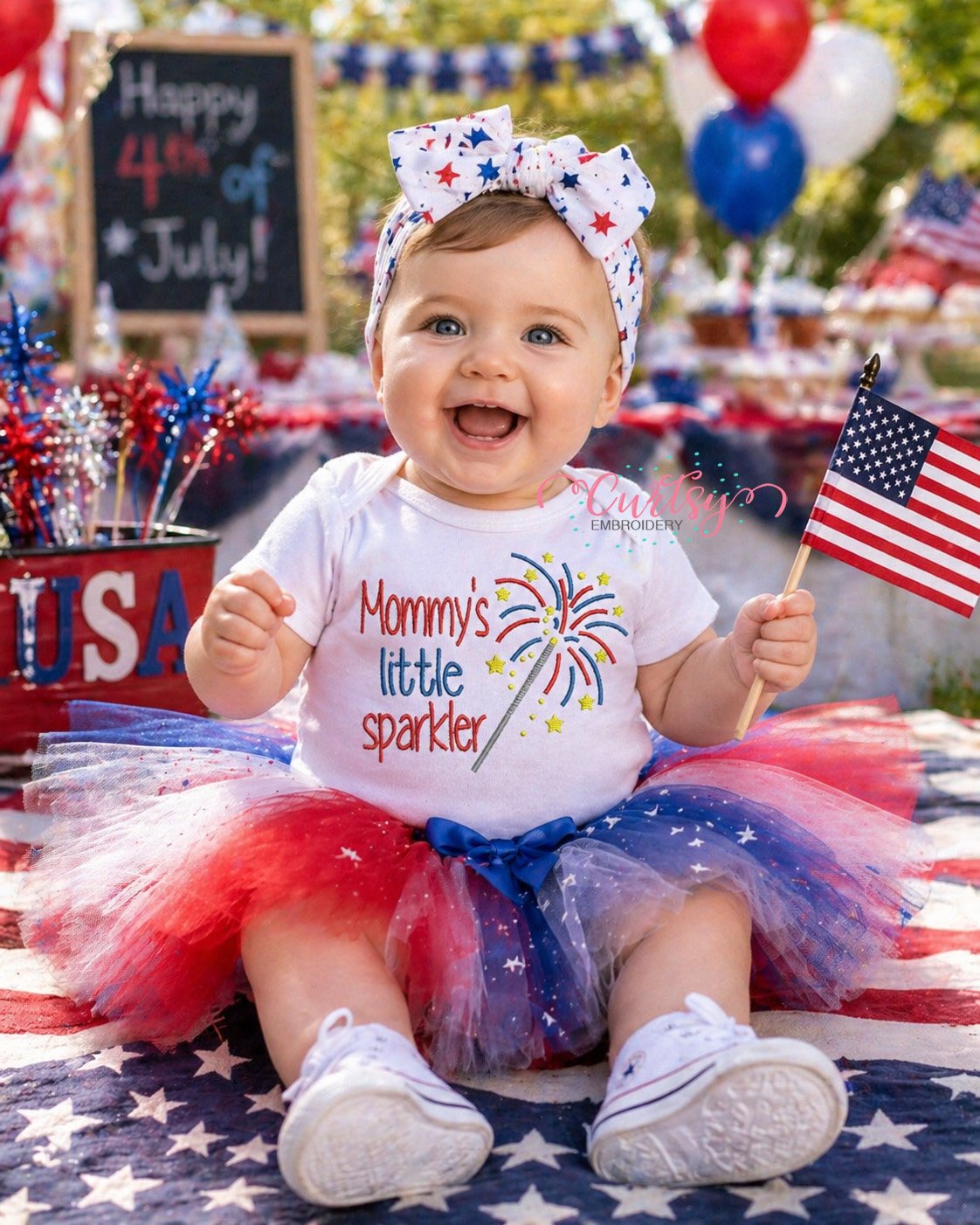 Mommys Little Sparkler Embroidery Design _ Logo 2