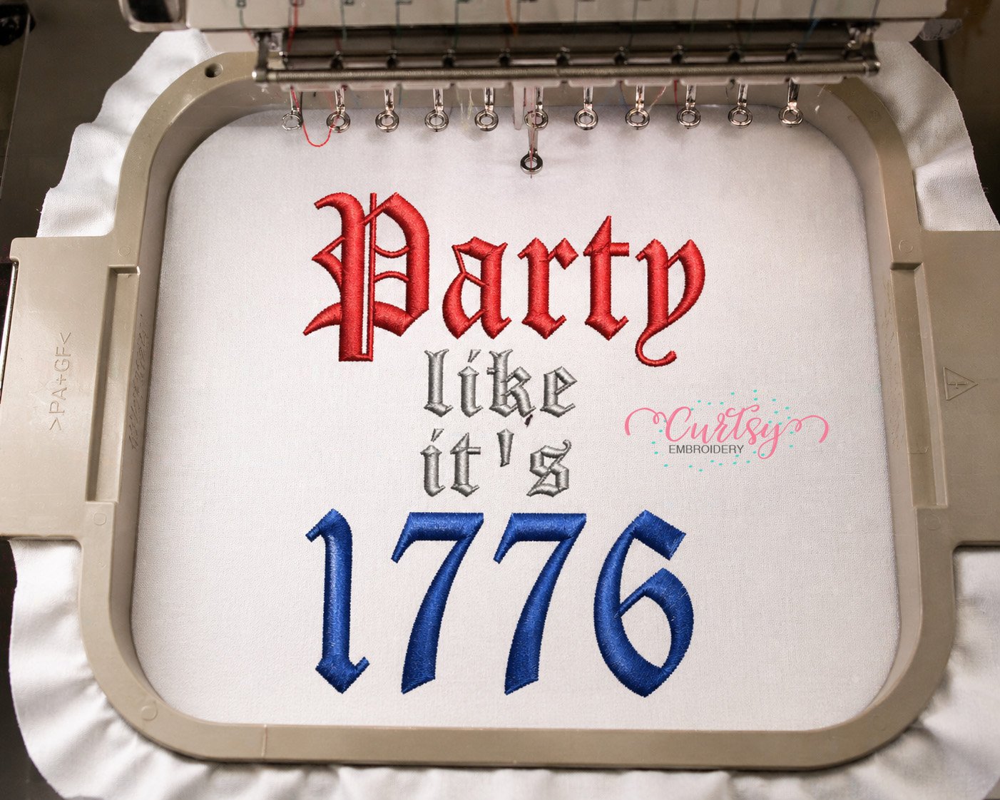 Partly Like its 1776 Embroidery Design _ Logo 3