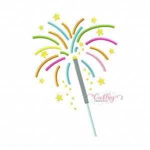 4th of July Sparkler Embroidery