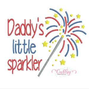 Daddy's Little Sparkler Embroidery