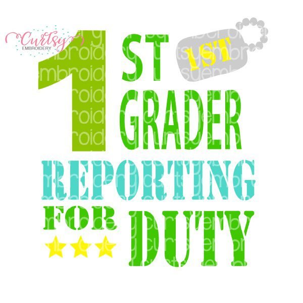 1st Grader Reporting SVG File 1st Grader Reporting SVG File