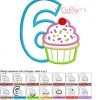 6 Cupcake Applique MAP