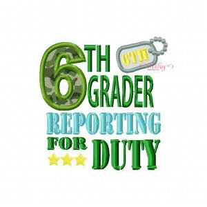 6th Grader Reporting Applique