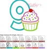 9 Cupcake Applique MAP