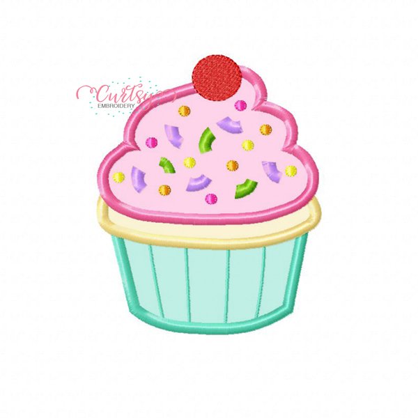 Cupcake Applique Embroidery Design Cupcake Applique Embroidery Design