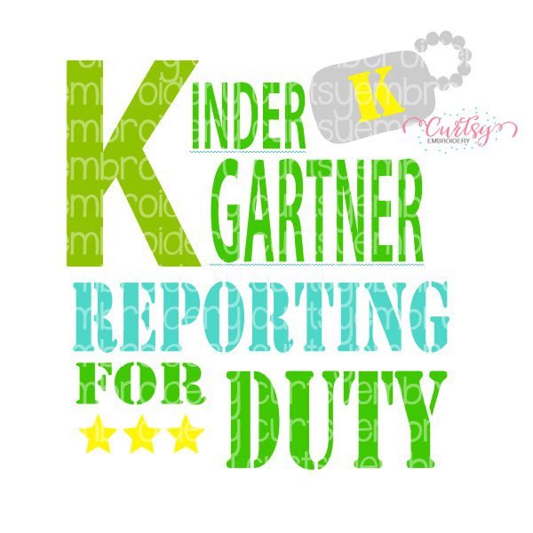 Kindergartner Reporting For Duty SVG File Kindergartner Reporting For Duty SVG File