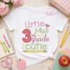 Little Miss 3rd Grade Cutie Applique Design _ Logo 1