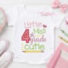 Little Miss 4th Grade Cutie Applique Design _ Logo 1