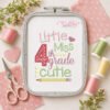Little Miss 4th Grade Cutie Applique Design _ Logo 3