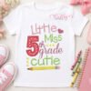 Little Miss 5th Grade Cutie Applique Design _ Logo 1