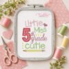 Little Miss 5th Grade Cutie Applique Design _ Logo 2