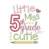 Little Miss 5th Grade Cutie Applique Design _ Website
