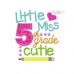 5th Grade Cutie Applique Design