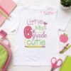 Little Miss 6th Grade Cutie Applique Design _ Logo 1