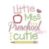 Little Miss Preschool Cutie Applique Design _ Website